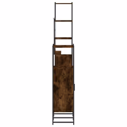 vidaXL Bathroom Cabinet Set 4 Piece Sink Cabinet Smoked Oak Engineered Wood - Additional view 6