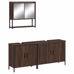 VidaXL 3214674, Brown, Wood, Steel, 600 mm, 160 mm, 600 mm, 3 pc(s)