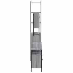 vidaXL Bathroom Furniture Set 4 Piece Sink Cabinet Grey Sonoma Engineered Wood - Additional view 6