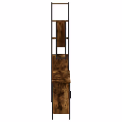vidaXL Bathroom Furniture Set 4 Piece Sink Cabinet Smoked Oak Engineered Wood - Additional view 6