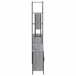 vidaXL Bathroom Furniture Set 4 Piece Sink Cabinet Grey Sonoma Engineered Wood - Additional view 6