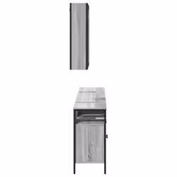 vidaXL Bathroom Cabinet Set 3 Piece Sink Cabinet Grey Sonoma Engineered Wood - Additional view 6