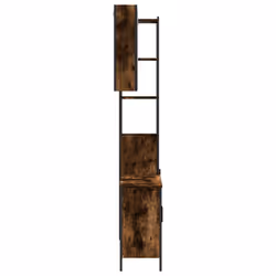 vidaXL Bathroom Cabinet Set 3 Piece Sink Cabinet Smoked Oak Engineered Wood - Additional view 6