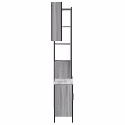 vidaXL Bathroom Cabinet Set 3 Piece Sink Cabinet Grey Sonoma Engineered Wood - Additional view 6