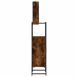 vidaXL Bathroom Cabinet Set 3 Piece Sink Cabinet Smoked Oak Engineered Wood - Additional view 6