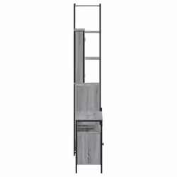 vidaXL Bathroom Furniture Set 3 Piece Sink Cabinet Grey Sonoma Engineered Wood - grey sonoma - Additional view 6