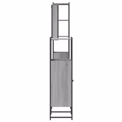 vidaXL Bathroom Furniture Set 4 Piece Sink Cabinet Grey Sonoma Engineered Wood - Additional view 6