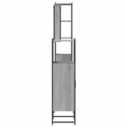 vidaXL Bathroom Furniture Set 4 Piece Sink Cabinet Grey Sonoma Engineered Wood - Additional view 6