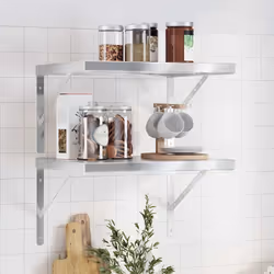 VidaXL 3214502 shelve Stainless steel Silver