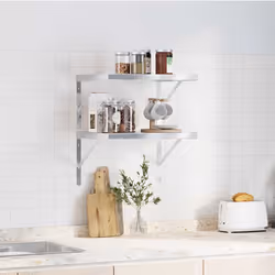 VidaXL 3214502 shelve Stainless steel Silver