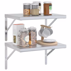 VidaXL 3214502 shelve Stainless steel Silver - Additional view 4
