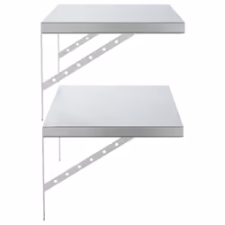 vidaXL Wall Shelves Floating Shelf Storage Shelf 2 pcs Silver Stainless Steel - Additional view 5