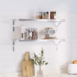 VidaXL 3214507 shelve Stainless steel Silver