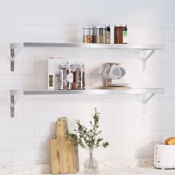VidaXL 3214508 shelve Stainless steel Silver