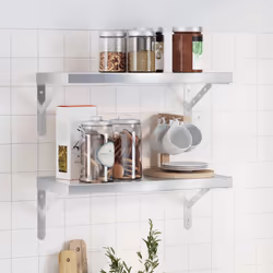VidaXL 3214510 shelve Stainless steel Silver