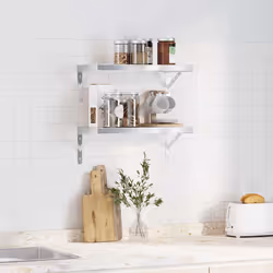 VidaXL 3214510 shelve Stainless steel Silver