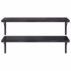 vidaXL Wall Shelves Floating Shelf Storage Shelf 2 pcs Black Stainless Steel - Additional view 4