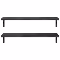 vidaXL Wall Shelves Floating Shelf Storage Shelf 2 pcs Black Stainless Steel - Additional view 4