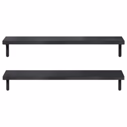 vidaXL Wall Shelves Floating Shelf Storage Shelf 2 pcs Black Stainless Steel - Additional view 4