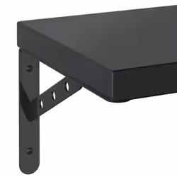 vidaXL Wall Shelves Floating Shelf Storage Shelf 2 pcs Black Stainless Steel - Additional view 7