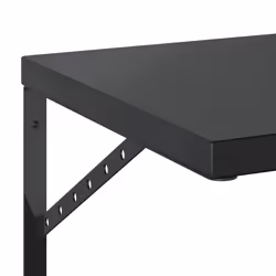 vidaXL Wall Shelves Floating Shelf Storage Shelf 2 pcs Black Stainless Steel - Additional view 7