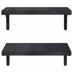 vidaXL Wall Shelves Floating Shelf Storage Shelf 2 pcs Black Stainless Steel - Additional view 4