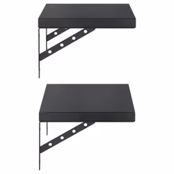 vidaXL Wall Shelves Floating Shelf Storage Shelf 2 pcs Black Stainless Steel - Additional view 5
