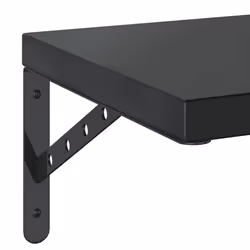 vidaXL Wall Shelves Floating Shelf Storage Shelf 2 pcs Black Stainless Steel - Additional view 7