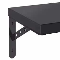 vidaXL Wall Shelves Floating Shelf Storage Shelf 2 pcs Black Stainless Steel - Additional view 7
