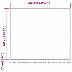 vidaXL Awning Top Sunshade Canvas Sunflower Canopy Top Replacement Fabric - red and white, 300 x 250 cm