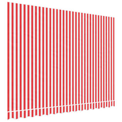 vidaXL Awning Top Sunshade Canvas Sunflower Canopy Top Replacement Fabric - red and white, 350 x 250 cm