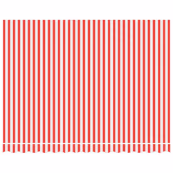vidaXL Awning Top Sunshade Canvas Sunflower Canopy Top Replacement Fabric - red and white, 350 x 250 cm
