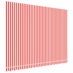 vidaXL Awning Top Sunshade Canvas Sunflower Canopy Top Replacement Fabric - red and white, 400 x 300 cm