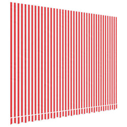 vidaXL Awning Top Sunshade Canvas Sunflower Canopy Top Replacement Fabric - red and white, 400 x 300 cm