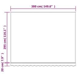 vidaXL Awning Top Sunshade Canvas Sunflower Canopy Top Replacement Fabric - red and white, 400 x 300 cm