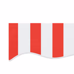 vidaXL Awning Top Sunshade Canvas Sunflower Canopy Top Replacement Fabric - red and white, 400 x 300 cm - Additional view 4