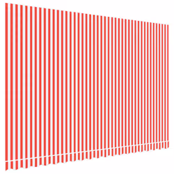 vidaXL Awning Top Sunshade Canvas Sunflower Canopy Top Replacement Fabric - red and white, 450 x 300 cm