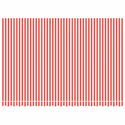 vidaXL Awning Top Sunshade Canvas Sunflower Canopy Top Replacement Fabric - red and white, 450 x 300 cm
