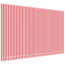 vidaXL Awning Top Sunshade Canvas Sunflower Canopy Top Replacement Fabric - red and white, 500 x 300 cm