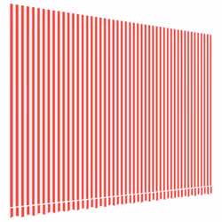 vidaXL Awning Top Sunshade Canvas Sunflower Canopy Top Replacement Fabric - red and white, 500 x 350 cm