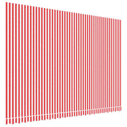 vidaXL Awning Top Sunshade Canvas Sunflower Canopy Top Replacement Fabric - red and white, 500 x 350 cm