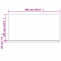 vidaXL Awning Top Sunshade Canvas Sunflower Canopy Top Replacement Fabric - red and white - Additional view 6