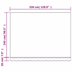 vidaXL Awning Top Sunshade Canvas Sunflower Canopy Top Replacement Fabric - blue and orange, 350 x 250 cm