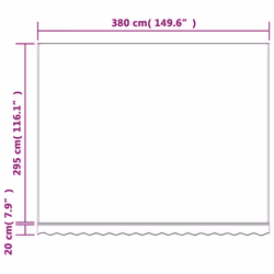 vidaXL Replacement Fabric for Awning Canopy Cloth Multicolour Stripe 4x3 m - Additional view 6
