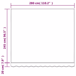 vidaXL Awning Top Sunshade Canvas Sunflower Canopy Top Replacement Fabric - orange and black, 300 x 250 cm