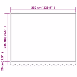 vidaXL Awning Top Sunshade Canvas Sunflower Canopy Top Replacement Fabric - orange and black, 350 x 250 cm