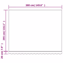 vidaXL Replacement Fabric for Awning Canopy Cloth Multicolour Stripe 4x3 m - Additional view 6