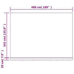 vidaXL Awning Top Sunshade Canvas Sunflower Canopy Top Replacement Fabric - orange and black, 500 x 350 cm