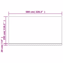 vidaXL Awning Top Sunshade Canvas Sunflower Canopy Top Replacement Fabric - orange and black, 600 x 300 cm - Additional view 6
