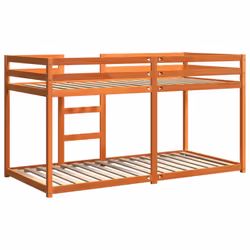 vidaXL Bunk Bed Kids Children Twin Sleeper Wax Brown 75x190 cm Solid Wood Pine - Additional view 5